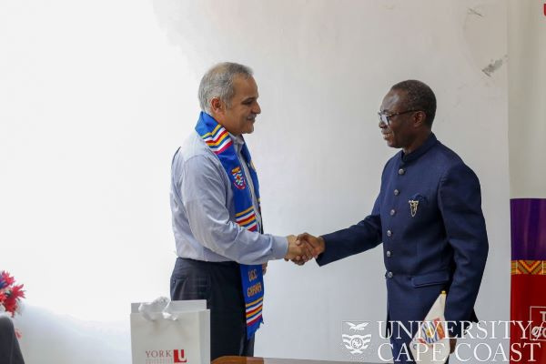 VC of UCC, Prof. Johnson Nyarko Boampong (r) and Prof. Amir Asif, Vice-President of York University