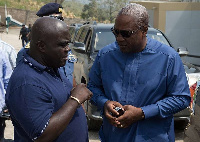 Julius Debrah and Mahama in a chat