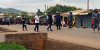 Police personnel brought the protests under control