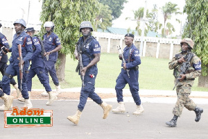 Military and Policemen at work