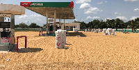 The compounds of several filling stations along the Navrongo-Paga highway have become drying places