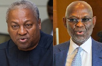 Former  President John Dramani Mahama and Kwesi Botcwey