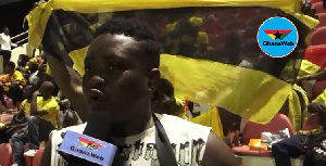 A fan speaks to GhanaWeb TV after the game