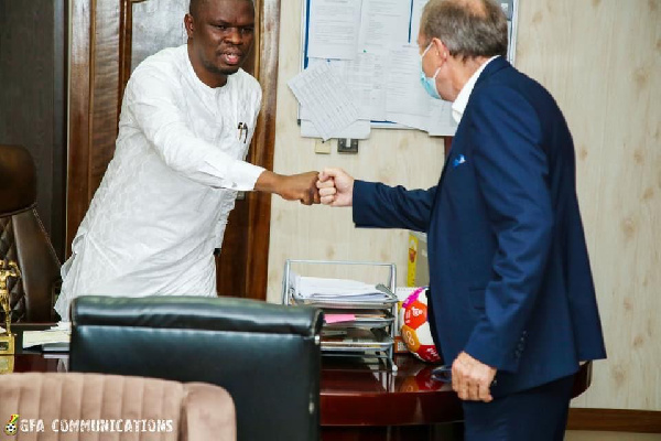 Sports Minister, Mustapha Ussif with Black Stars coach, Milovan Rajevac