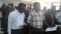 Committee members taking an oath of office