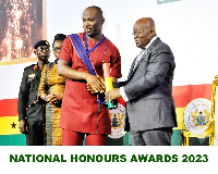 Richard Adjei, Managing Director of Kasapreko Company Limited receiving the awards