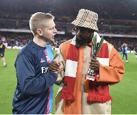 Ukrainian international, Oleksandr Zinchenko and Nigerian singer, Patoranking