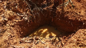 File photo of a galamsey pit