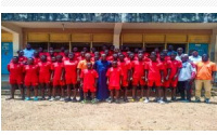 Elite Academy players with GFA team members