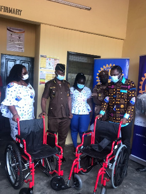 Wheelchairs among other items were also donated to the Ankaful Prison Annex infirmary