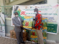 Dr. Nurah Gyeile, received  the donation and commended the organizations for their support