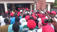 MP hopeful, Sadique Zankawah speaking to his supporters