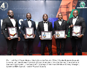 Staff and executives of Fidelity  Bank with the awards