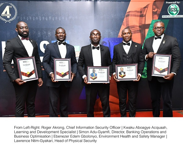 Staff and executives of Fidelity  Bank with the awards