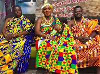 Persons clad in rich Ghanaian attire