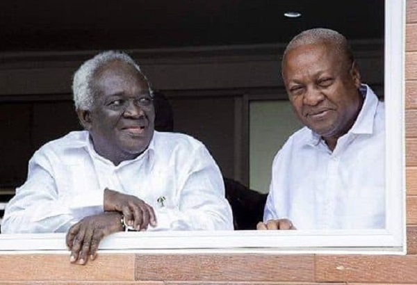 Professor Kwamena Ahwoi and Former President of Ghana, John Dramani Mahama