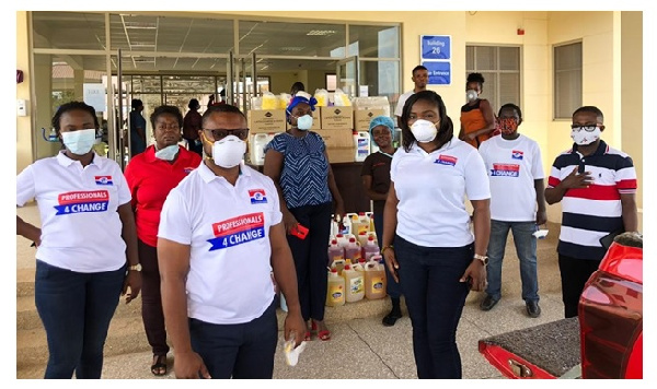 Members of the P4C at the presentation of the items at Ga East Municipal Hospital, at Kwabenya