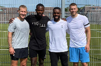 Kusi Kwame, Kevin-Okyere Weidlich Aron Hunt and Lewis Holtby