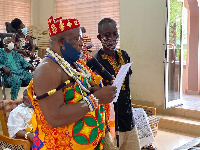 Gbetsoolo Nii Ashitey Akomfra being sworn in as a member of the GARHC's