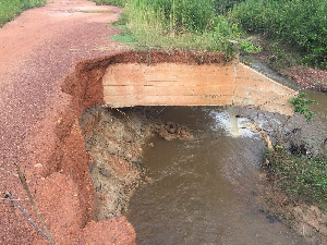 The road has been closed due to the precarious condition of the bridge