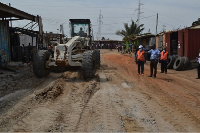 Mr Okyere (right) and David Kisseh, ASHMA Maintenance Engineer, inspecting the work