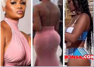 Sandra Ankobiah captured in before and after photos