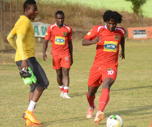 Asante Kotoko players at the training grounds