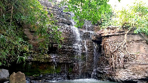 The abandoned Otrokper Waterfalls