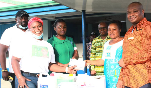 Dorcas Affo-Toffey presenting the items