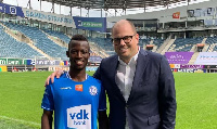 Ghana international Osman Bukari and Head coach of KAA Gent, Stijn Vreven