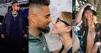 Ghana international Kevin-Prince Boateng and his girlfriend Valentina Fradegrada