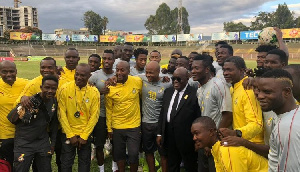 Akufo-Addo hosted the Black Stars yesterday