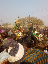 Hundreds of people were at Old Gbewaa Palace to witness the final funeral rites of late Yaa-Naa