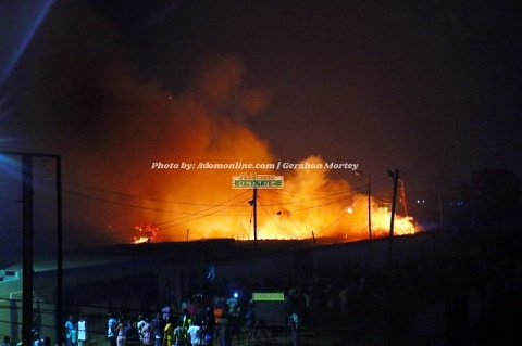 The inferno at Odawna-Circle burnt down many shops