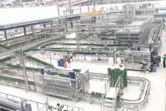 The plant has the capacity to produce over 40,000 bottles of beverages daily