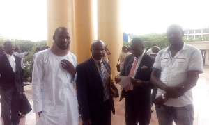 From left to right: Halidou Moro, a rep from the Niger embassy and Lawyer Afenyo Markins