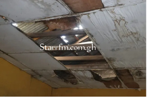 The school building has developed cracks, roofs leaking, amid shortage of desks