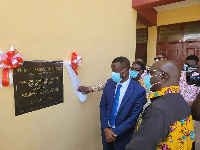 Kwabena Okyere Darko-Mensah commissioning the schools