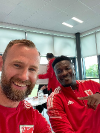 Former Black Stars captain, Asamoah Gyan begins coaching course in Wales