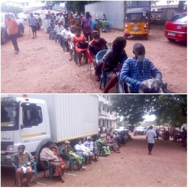 Some aged queued to register for the new voters register