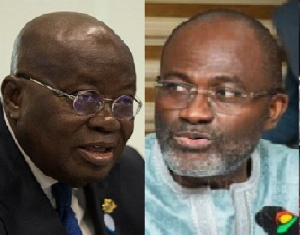 President Nana Addo Dankwa Akufo-Addo (left), Kennedy Agyapong (right)