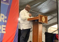 President Akufo-Addo addressing NPP delegates on Sunday