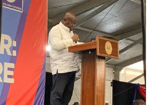 President Akufo-Addo addressing NPP delegates on Sunday