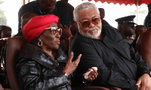 Nana Konadu Ageman Rawlings, former first lady of Ghana with husband JJ Rawlings