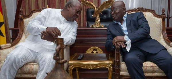 President Akufo-Addo and John Dramani Mahama, NDC flagbearer