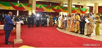 President Akufo-Addo swearing-in members of the Council of State