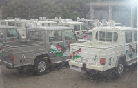 The Mahindra vehicles packed at regional ministers