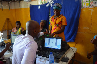 Some of the beneficiaries being enrolled on the health insurance scheme