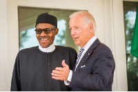 Nigerian president Muhammadu Buhari, US president Joe Biden