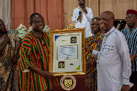 Dr Thomas Mensah was honored at Assemblies of God Church, Adenta